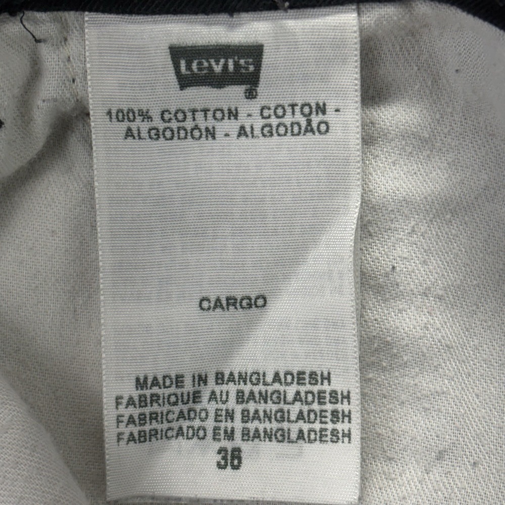 Levi's Cargo Shorts Mens 36 Black White Tag Utility Workwear Outdoors Skater - Picture 11 of 12